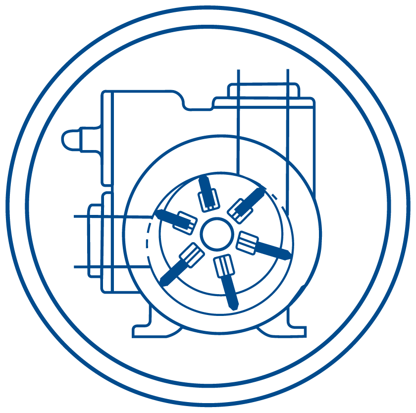 Sliding vane pump icon