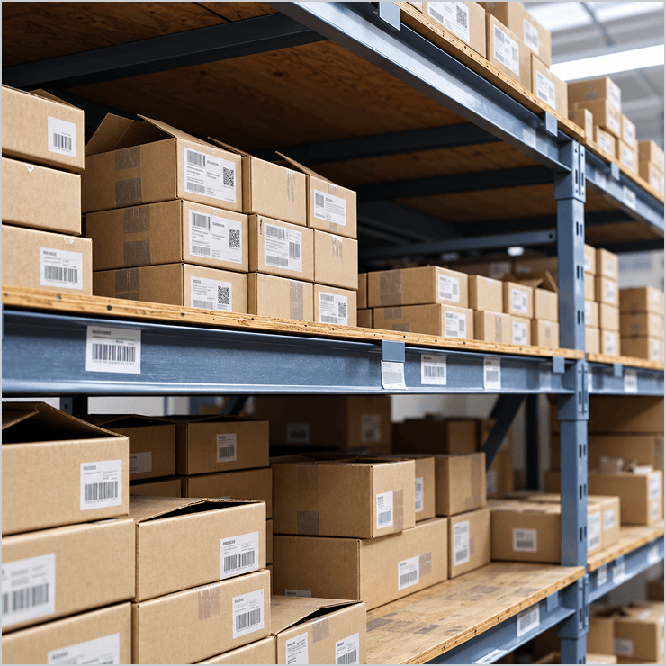 a warehouse stocked with iLobe pump parts