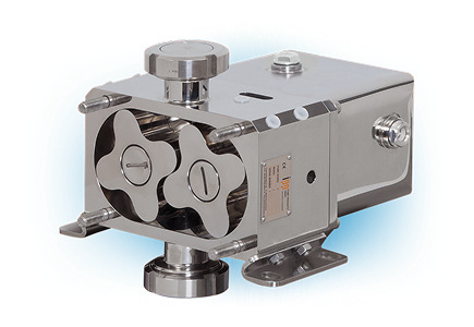 A rotary lobe pump